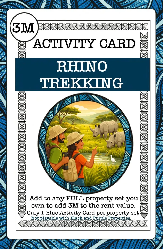 Rhino Trekking activity card from Mulodi Getaways