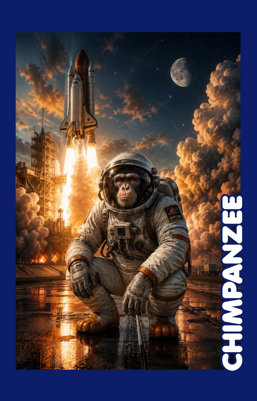 Chimpanzee card from Jungle Politics